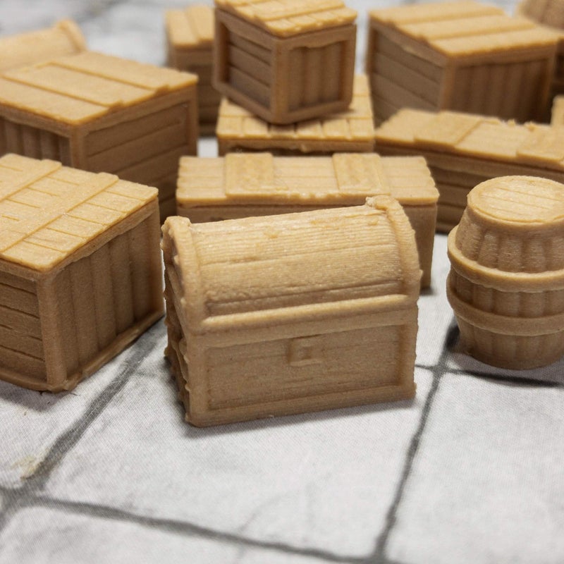 Extruded Gaming Pine Crates Barrels and Chests - Image 3